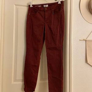 Maroon skinny jeans